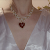 Vintage Pearl Love Necklace yv30993