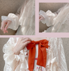 Lolita Chiffon Lantern Sleeve Bow Top yv31156