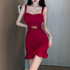 Korean sexy ruffle dress yv31189