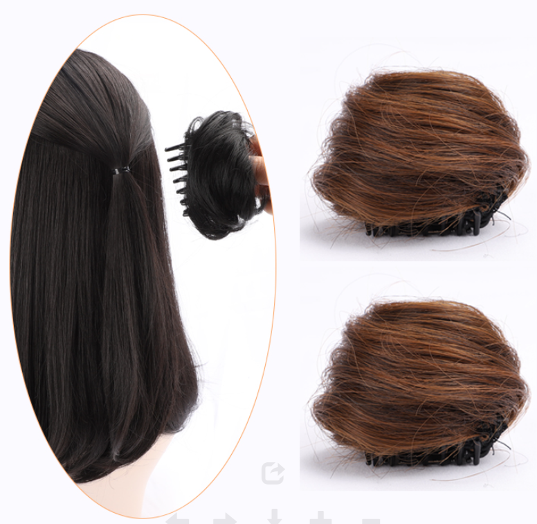 Cute tiger clip wig hair buds (2 pieces) yv31216