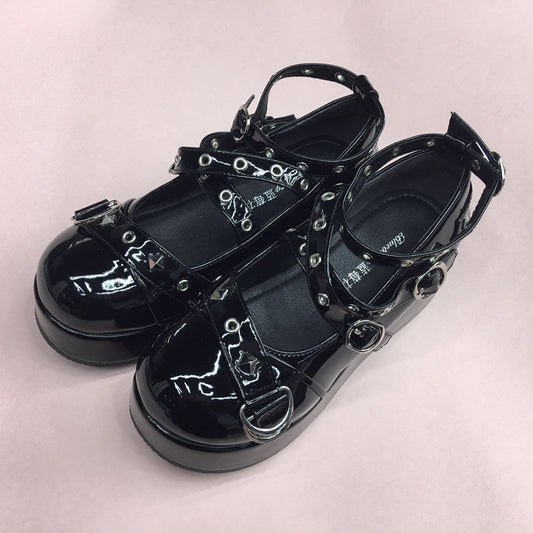 Black Punk Shoes (Size 36) yv0201