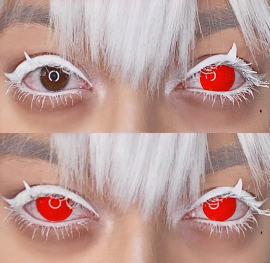 cosplay red contact lenses (two pieces) yv31363