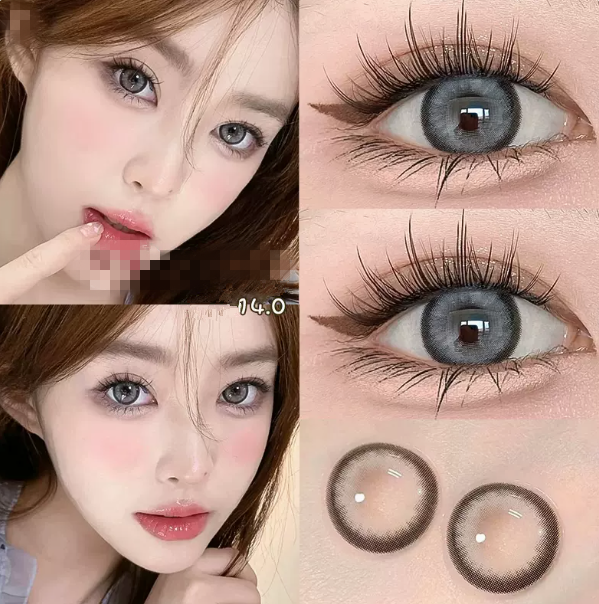 Gray contact lenses (two pieces) yv31376