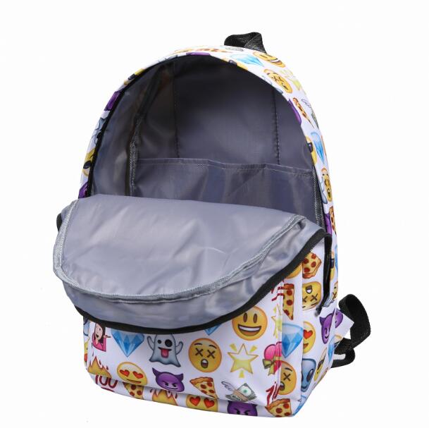 Emoji Prints Backpack With Purse YV2252