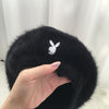 Cute rabbit fur beret yv40661