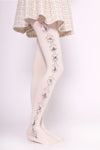 sweet white princess castle print pantyhose  Socks   YV8062
