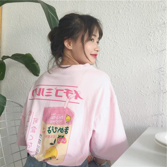 Teenage girl prints T shirt YV559
