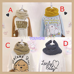 Harajuku Lovely knitting wool knit winter scarf YV5061