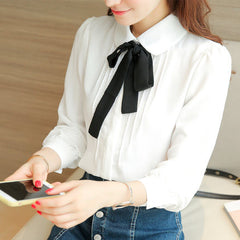Ribbon doll collar college wind shirt  YV501
