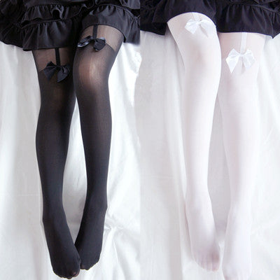 Bow high pantyhose stockings YV455