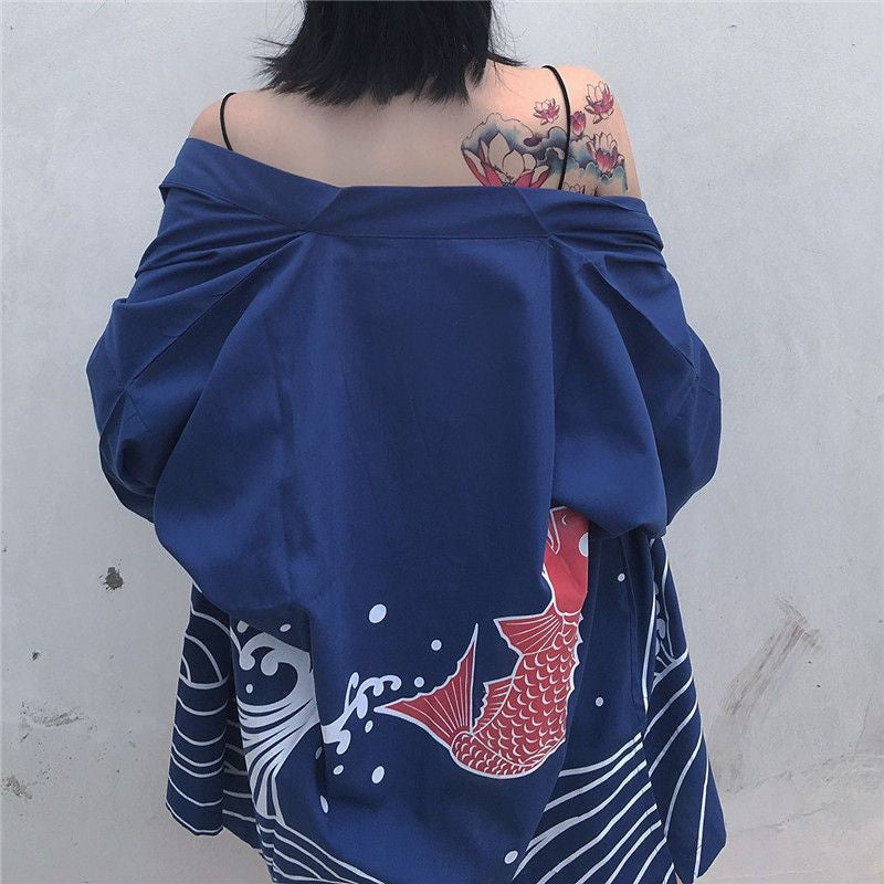Harajuku  Japanese kimono cool sunscreen cardigan YV2080