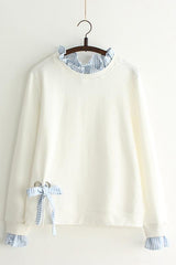 Loose bf hedge bow sweater YV2396