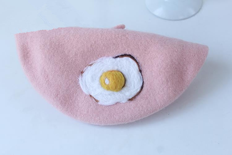 Fried egg creative beret YV2411