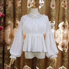 Japanese lolita chiffon shirt yv42767