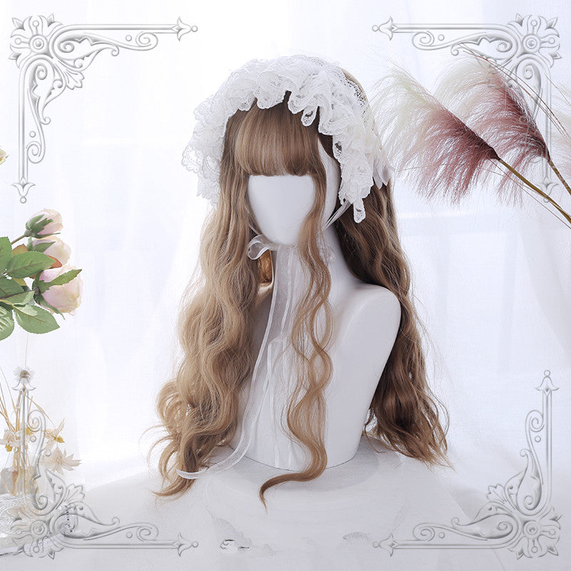 Orange egg roll fluffy wig YV40852