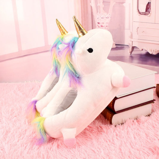 White/Pink/Purple/Blue Cute Fluffy Unicorn Slippers  YV8066