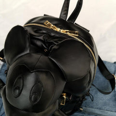 Harajuku fashion bunny ear dazzle colour sequins backpack YV17012