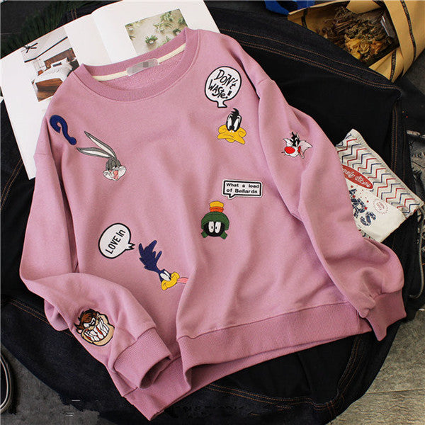 Cute cartoon embroidered sweater YV40706