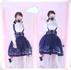Harajuku navy wind girl actress sea high waist dress yv1129