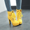 Fashion Pu Leather High Heels British Martin Boots YV5071
