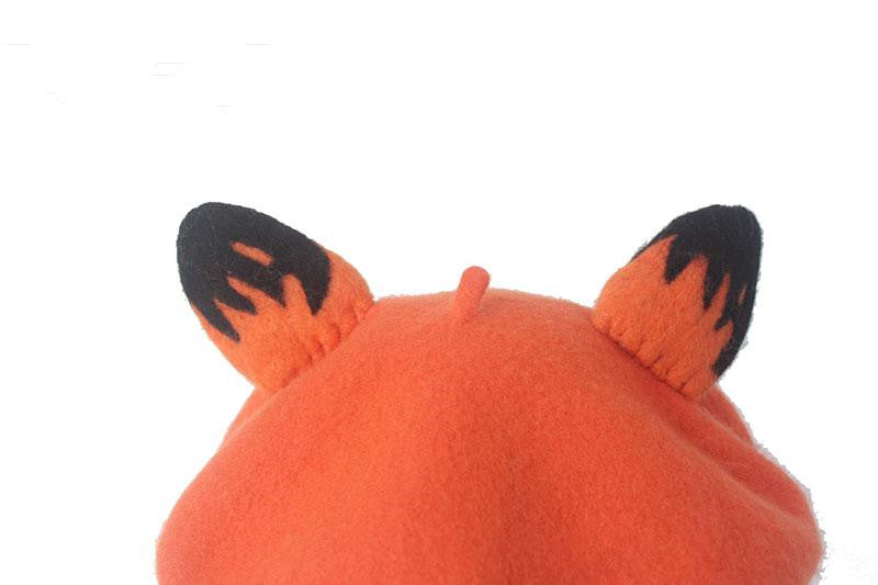 100% handmade fox ear beret YV2362