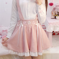 Cherry embroidery strap skirt YV561