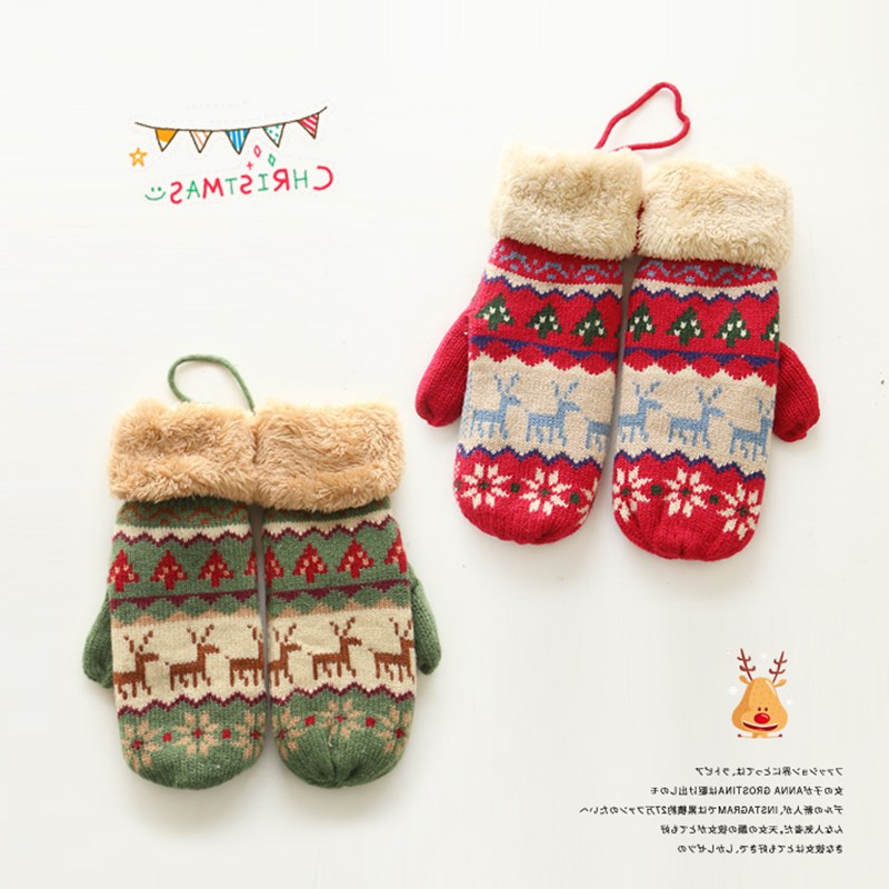 Cutekawaii christmas winter  knitting gloves yv5132