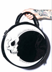 Harajuku dark skull   light lightning /moon Messenger bag handbag YV7034