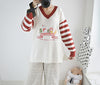 Lovely Christmas Cookie Striped Sweater YV40759