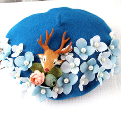 Korean deer flower beret yv40698