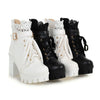 Cute  lace pu heels boots  YV5035