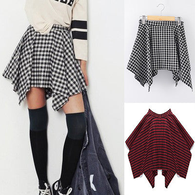 Irregular Checker Skirt YV17061