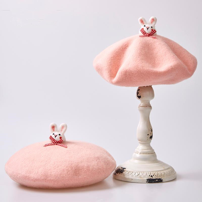 Cute little rabbit top beret  hat YV40035