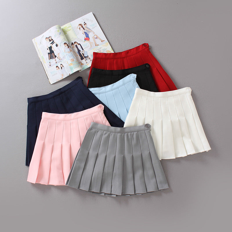 High waist college wind tennis pleated skirt YV224