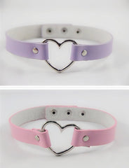 Harajuku Japanese Love heart leather collar Choker YV2277