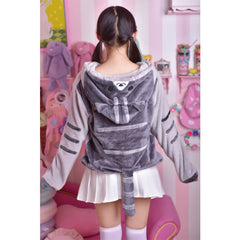 grey cat thickens the cob coat YV7054