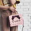 Pink/brown bowknot embroidery bag YV1505