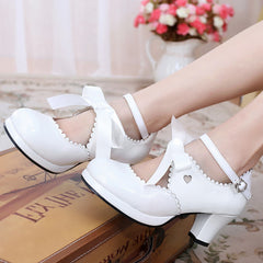 Japanese lolita cute ribbon shoes YV40374