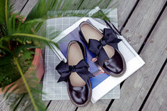 Lolita round head students bow tie doll shoes YV264