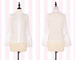 Vintage Lolita Chiffon Lace Shirt YV40475