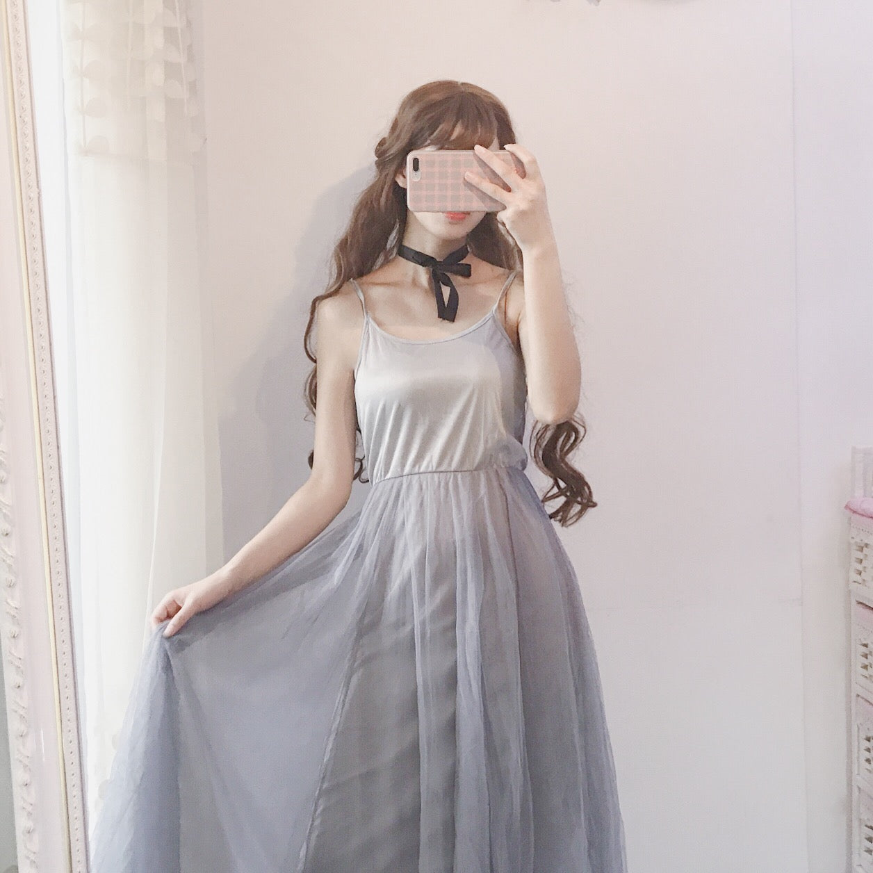 Japanese sweet long skirt YV420
