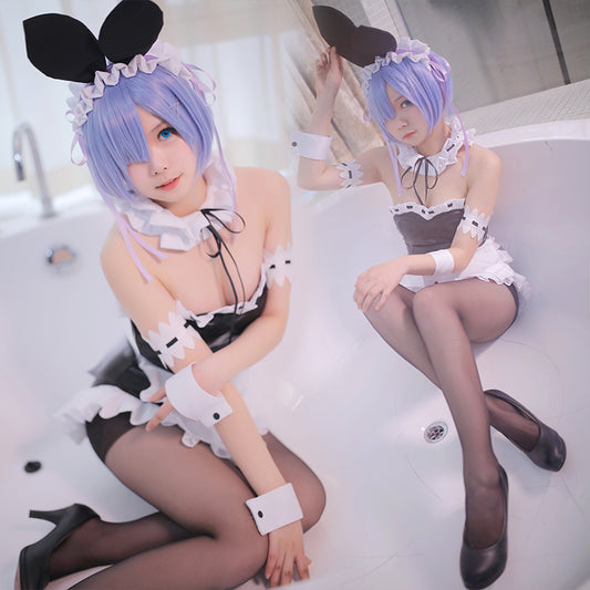 Rem and Ram cosplay bunny girl suit YV43759