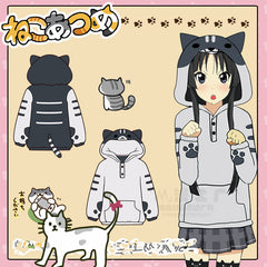 Japanese cute cat backyard sweater hoodie YV2243