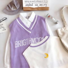BRIGTHMOON V-neck knit vest top YV40490