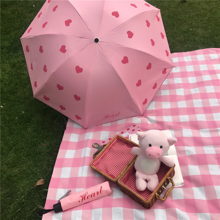 Cute pink heart sun umbrella YV40234