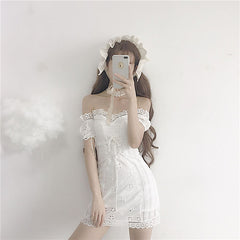 Sweet one-shoulder embroidered dress YV43838