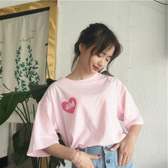 Teenage girl prints T shirt YV559