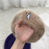 Cute rabbit fur beret yv40661