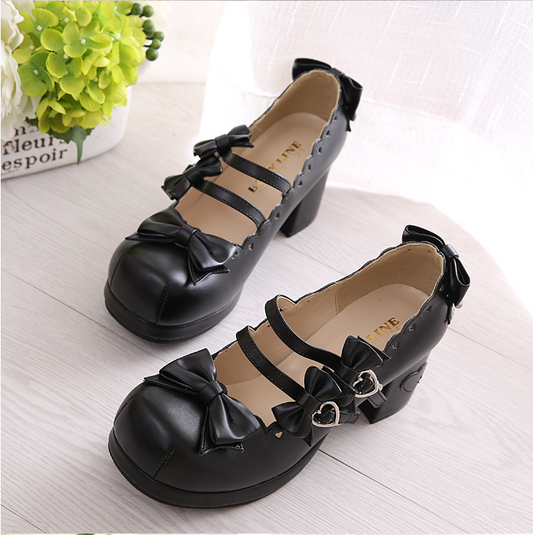 Kawaii Lace Bow Straps Shoes YV2145