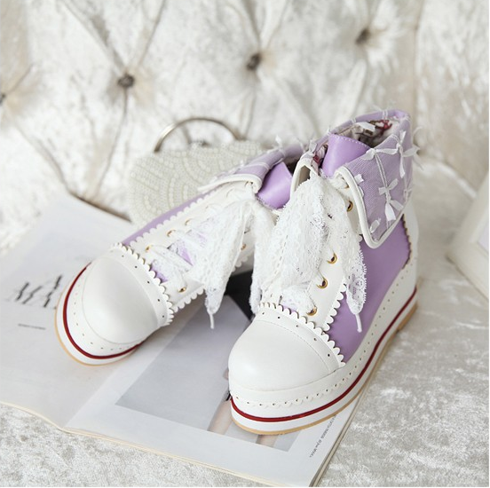Sweet cute lace short boots shoes YV2159